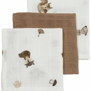 Meyco Monddoekje Animal 3 Pack Hydrofiel Toffee 30x30cm 562266